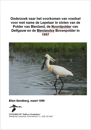 Onderzoek voedsel Lepelaar 1998